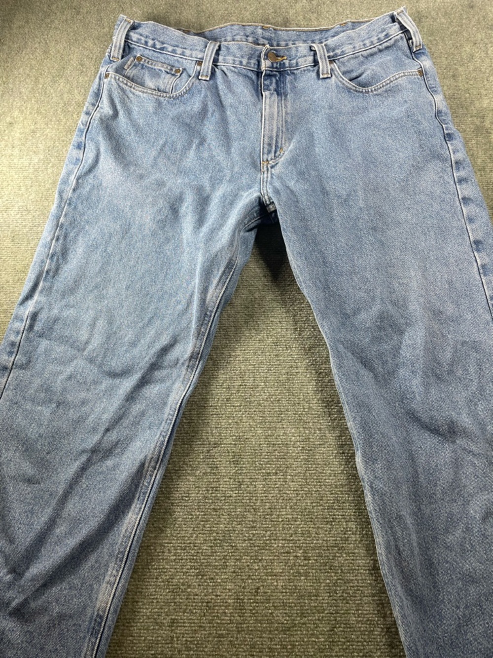 Carhartt Men's Light Blue Straight-Leg Jeans